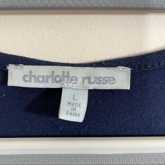 Charlotte Russe‎ Women's Large Navy Sequin Tank Top - Picture 5 of 7